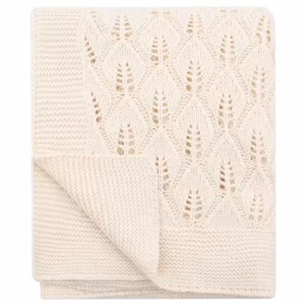 Babystrickdecke, creme